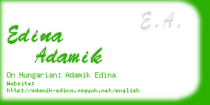 edina adamik business card